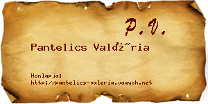 Pantelics Valéria névjegykártya